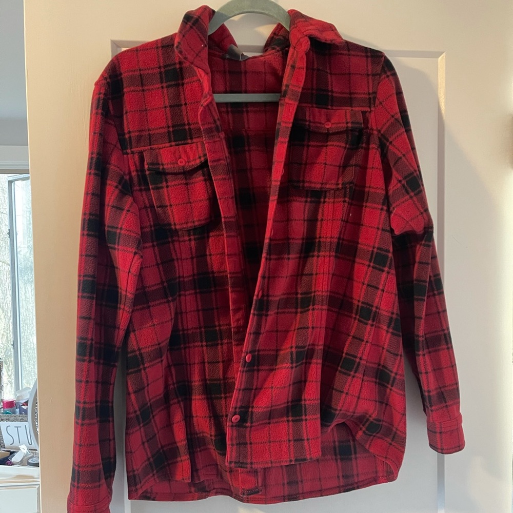 Eddie Bauer Buffalo plaid fleece flannel